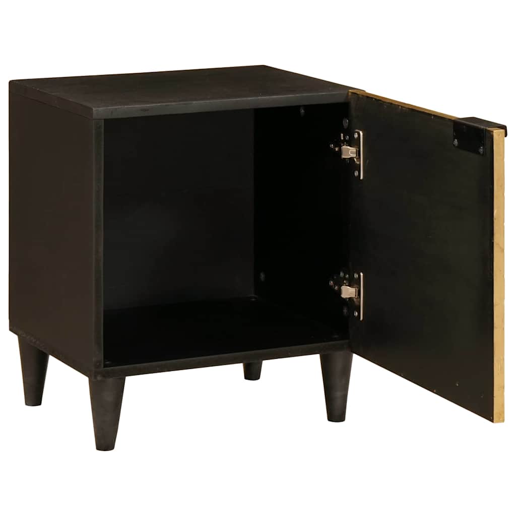 Armadio da Notte Nero e Oro 40 x 33 x 46 cm