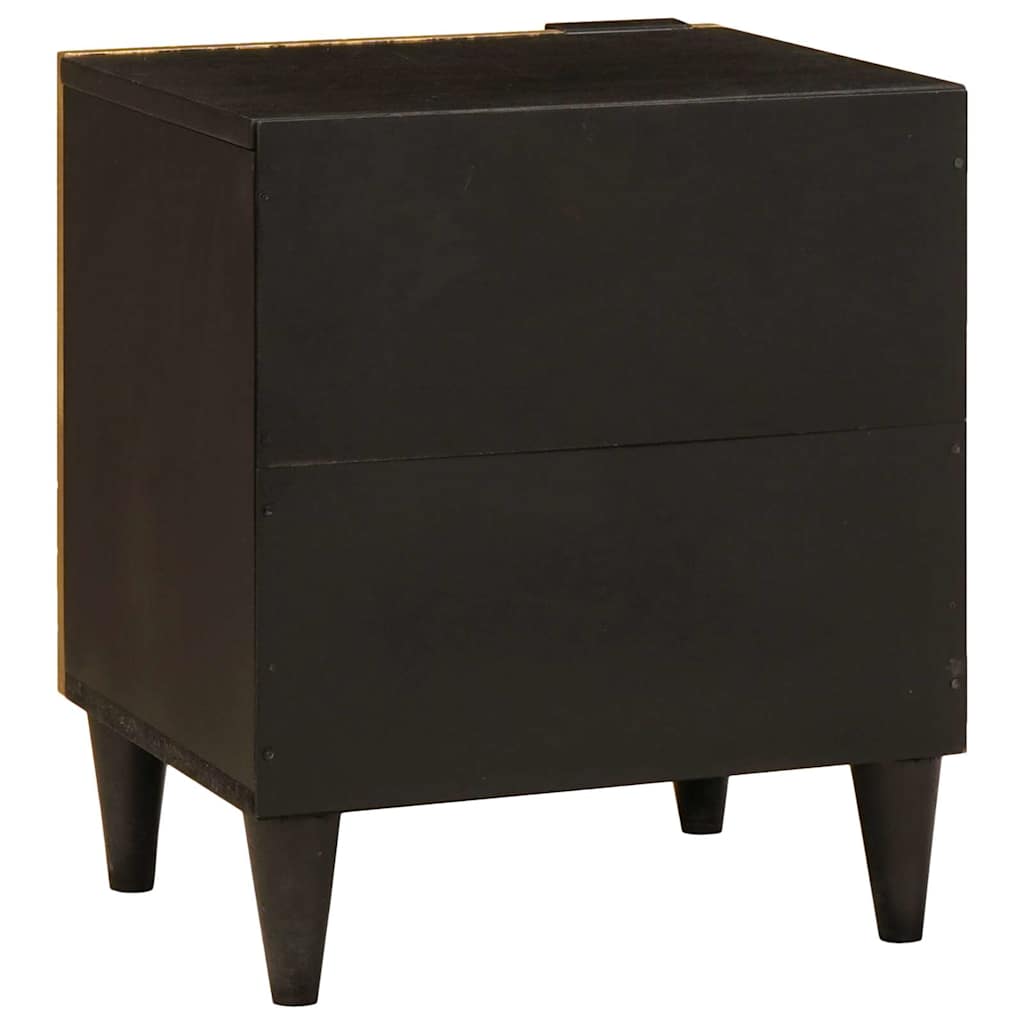 Armadio da Notte Nero e Oro 40 x 33 x 46 cm