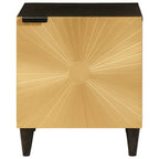 Armadio da Notte Nero e Oro 40 x 33 x 46 cm