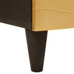 Credenza Nero e Oro 60 x 33 x 75 cm Legno di mango massello