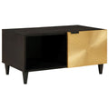 Tavolino da salotto Nero e Oro 80 x 50 x 40 cm