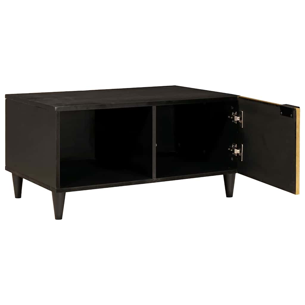 Tavolino da salotto Nero e Oro 80 x 50 x 40 cm