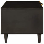 Tavolino da salotto Nero e Oro 80 x 50 x 40 cm