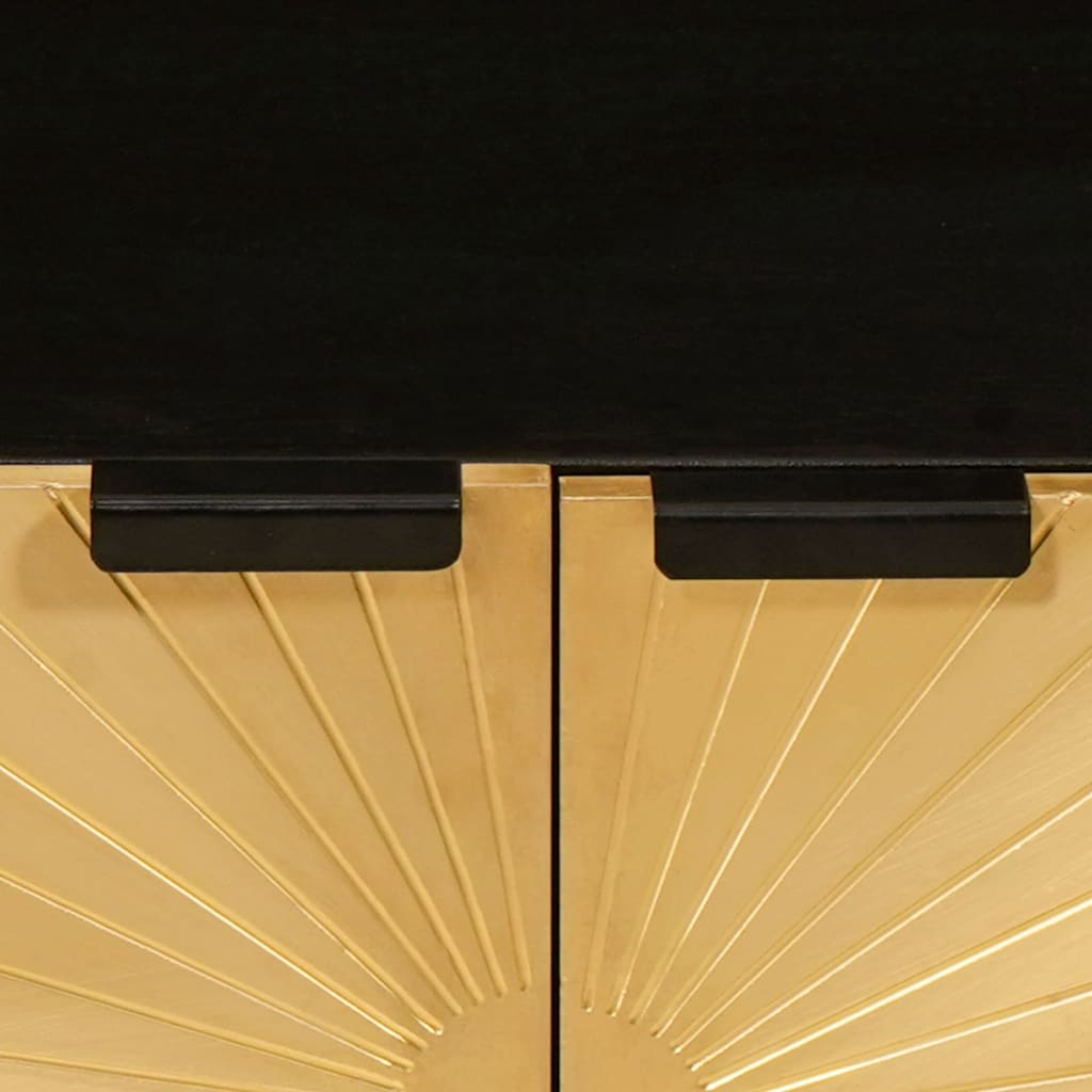 Tavolino da salotto Nero e Oro 80 x 50 x 40 cm