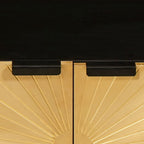 Tavolino da salotto Nero e Oro 80 x 50 x 40 cm