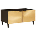 Tavolino da salotto Nero e Oro 80 x 50 x 40 cm