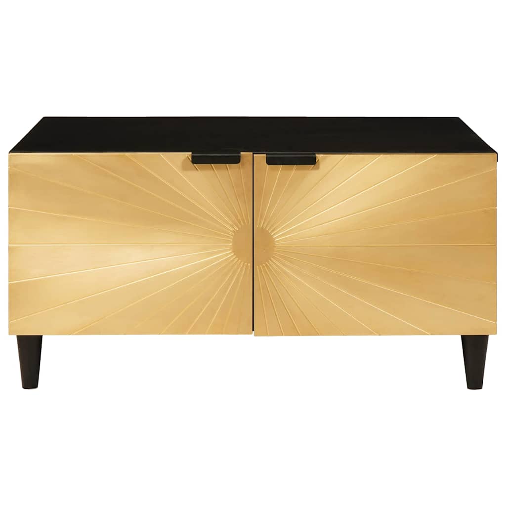 Tavolino da salotto Nero e Oro 80 x 50 x 40 cm