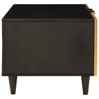 Tavolino da salotto Nero e Oro 80 x 50 x 40 cm
