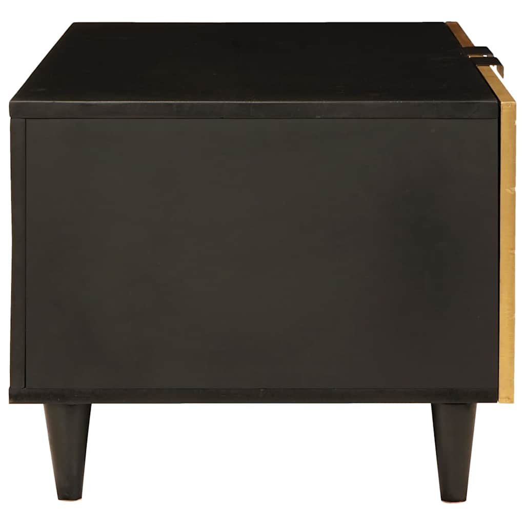 Tavolino da salotto Nero e Oro 80 x 50 x 40 cm