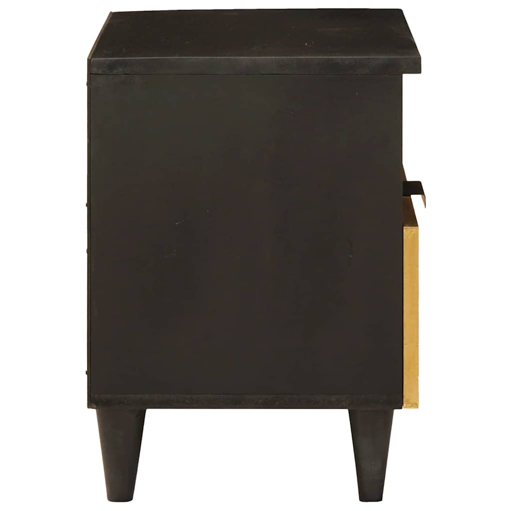Armadio da Notte Nero e Oro 40 x 33 x 46 cm