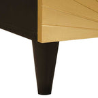 Armadio da Notte 2 pcs Nero e Oro 40 x 33 x 46 cm