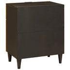 Comodino Nero e Oro 50 x 33 x 60 cm Legno ingegnerizzato