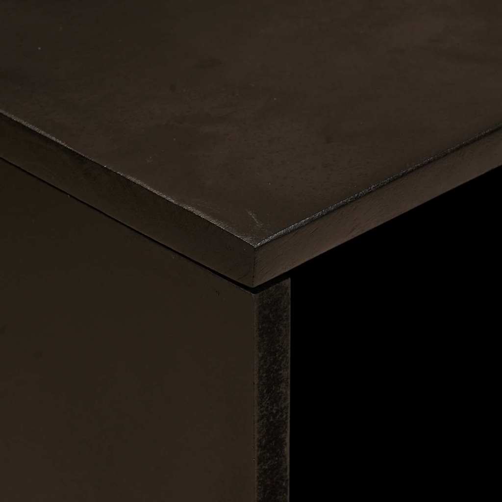 Comodino Nero e Oro 50 x 33 x 62 cm Legno ingegnerizzato