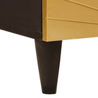 Comodino Nero e Oro 50 x 33 x 62 cm Legno ingegnerizzato