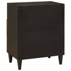 Comodino Nero e Oro 50 x 33 x 62 cm Legno ingegnerizzato