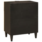 Comodino Nero e Oro 50 x 33 x 60 cm Legno ingegnerizzato
