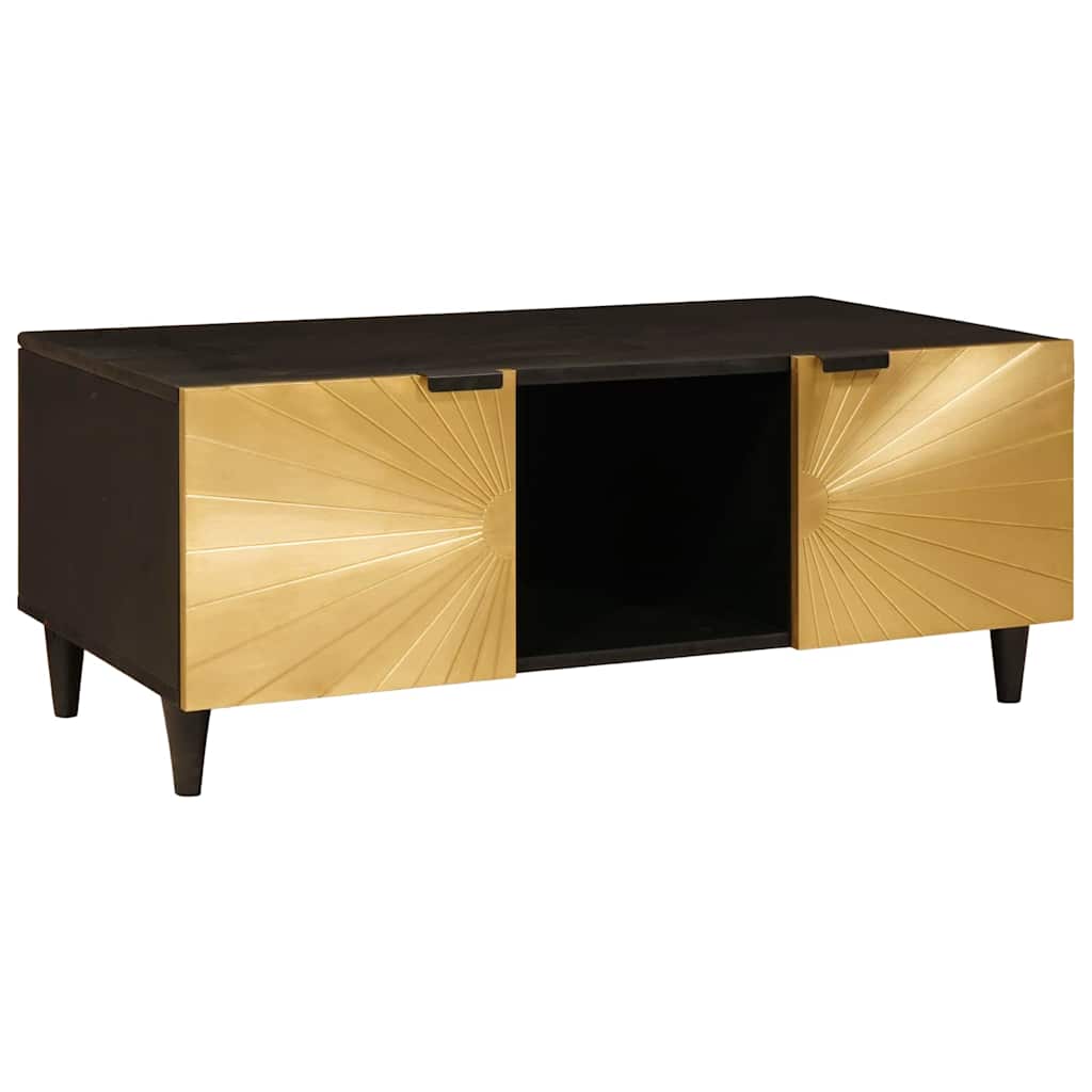 Tavolino da salotto Nero e Oro 100 x 54 x 40 cm