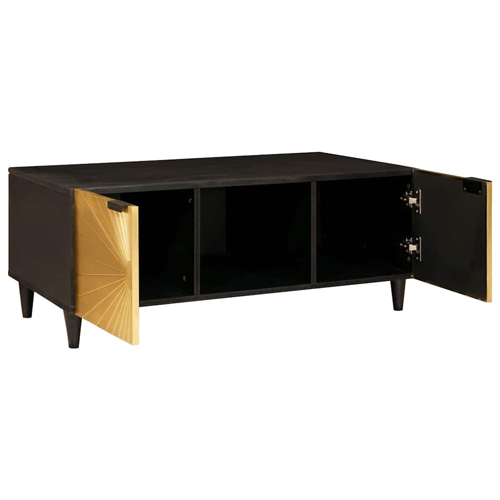 Tavolino da salotto Nero e Oro 100 x 54 x 40 cm