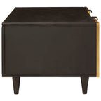 Tavolino da salotto Nero e Oro 100 x 54 x 40 cm