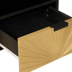 Tavolino da salotto Nero e Oro 40 x 33 x 46 cm