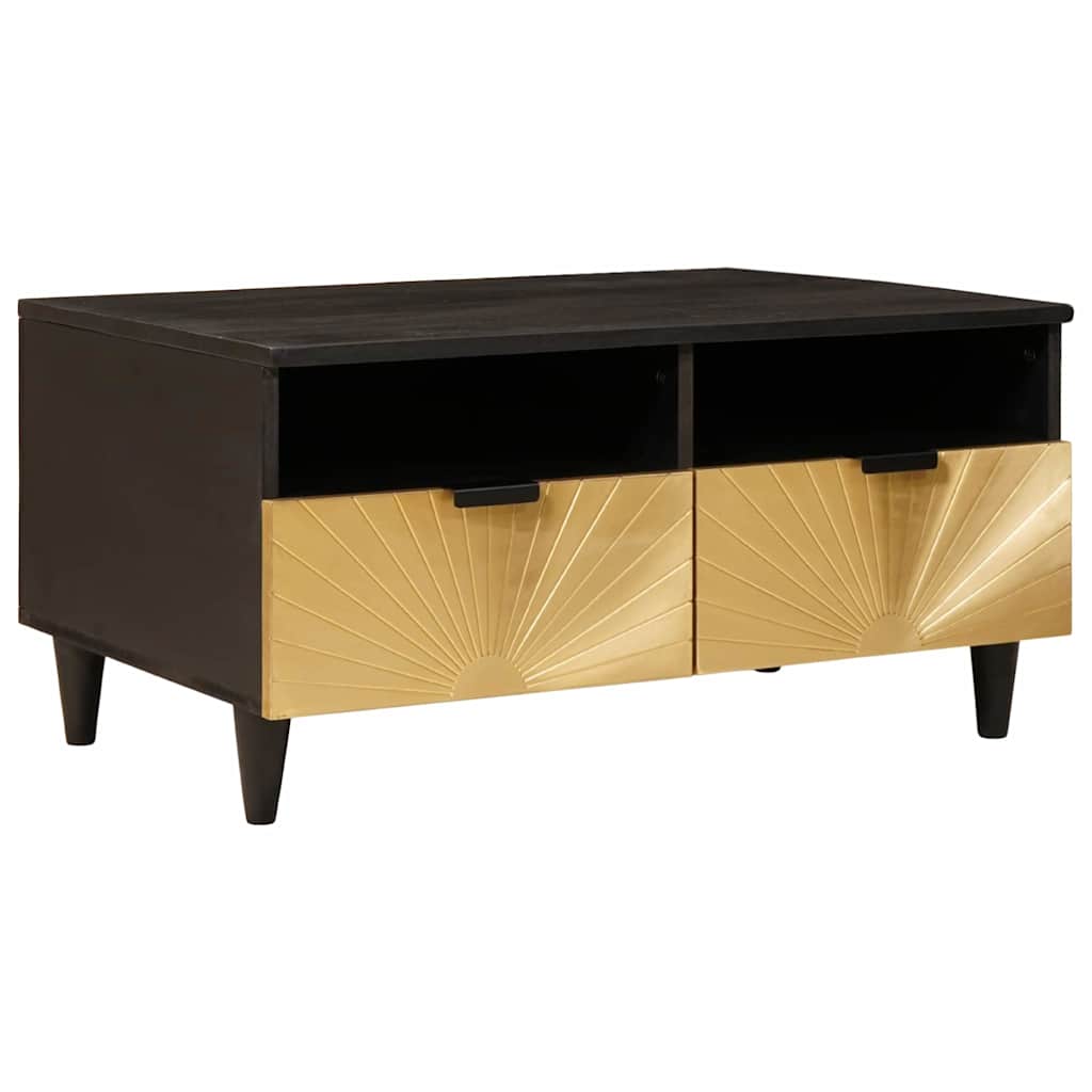 Tavolino da salotto Nero e Oro 40 x 33 x 46 cm