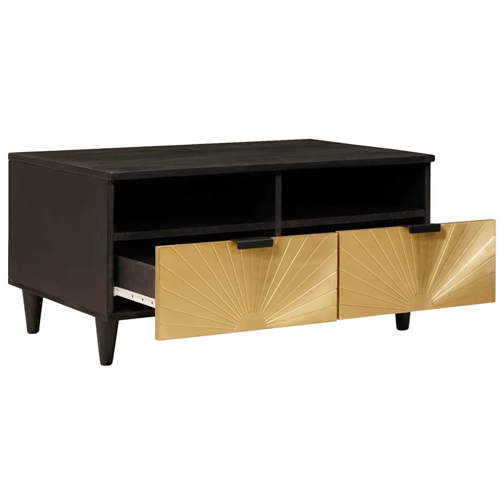 Tavolino da salotto Nero e Oro 40 x 33 x 46 cm