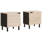 Armadio da Notte 2 pcs Bianco 40 x 33 x 46 cm