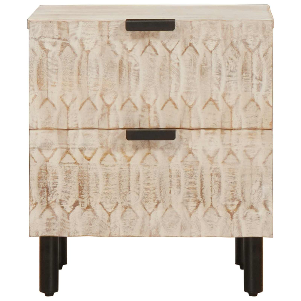 Armadio da Notte con cassetto 2 pcs Bianco 40 x 33 x 46 cm