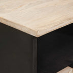 Armadio da Notte Bianco 40 x 33 x 46 cm Legno di mango massello