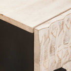 Armadio da Notte Bianco 50 x 33 x 60 cm Legno di mango massello