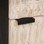 Armadio da Notte Bianco 50 x 33 x 60 cm Legno di mango massello