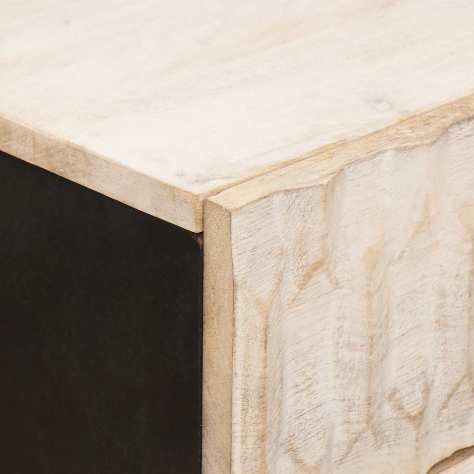Armadio da Notte Bianco 50 x 33 x 62 cm Legno di mango massello