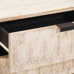 Armadio da Notte Bianco 50 x 33 x 62 cm Legno di mango massello