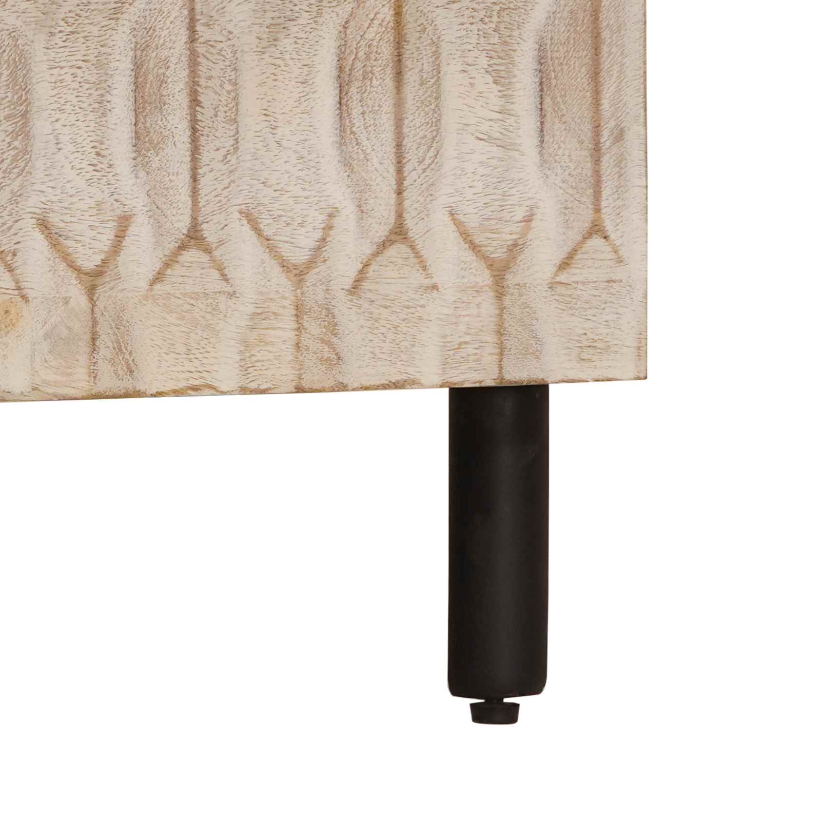 Armadio da Notte Bianco 50 x 33 x 62 cm Legno di mango massello