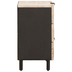 Armadio da Notte Bianco 50 x 33 x 62 cm Legno di mango massello