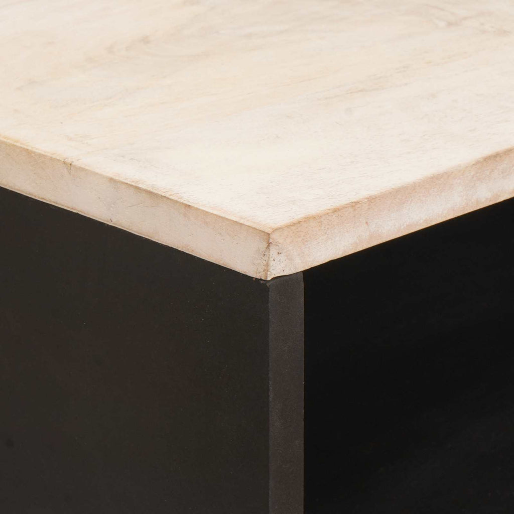 Armadio da Notte Bianco 50 x 33 x 60 cm Legno di mango massello