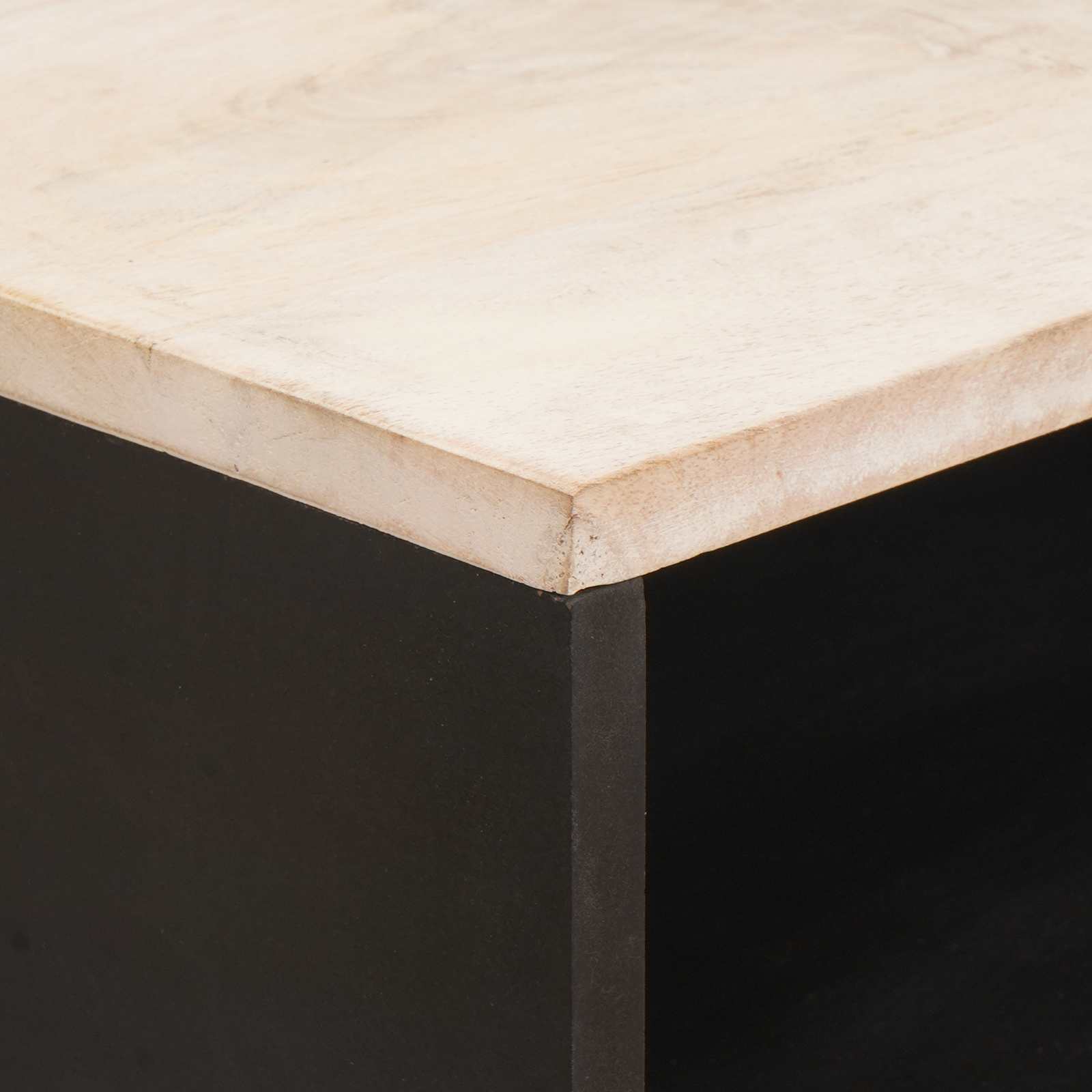Armadio da Notte Bianco 50 x 33 x 60 cm Legno di mango massello