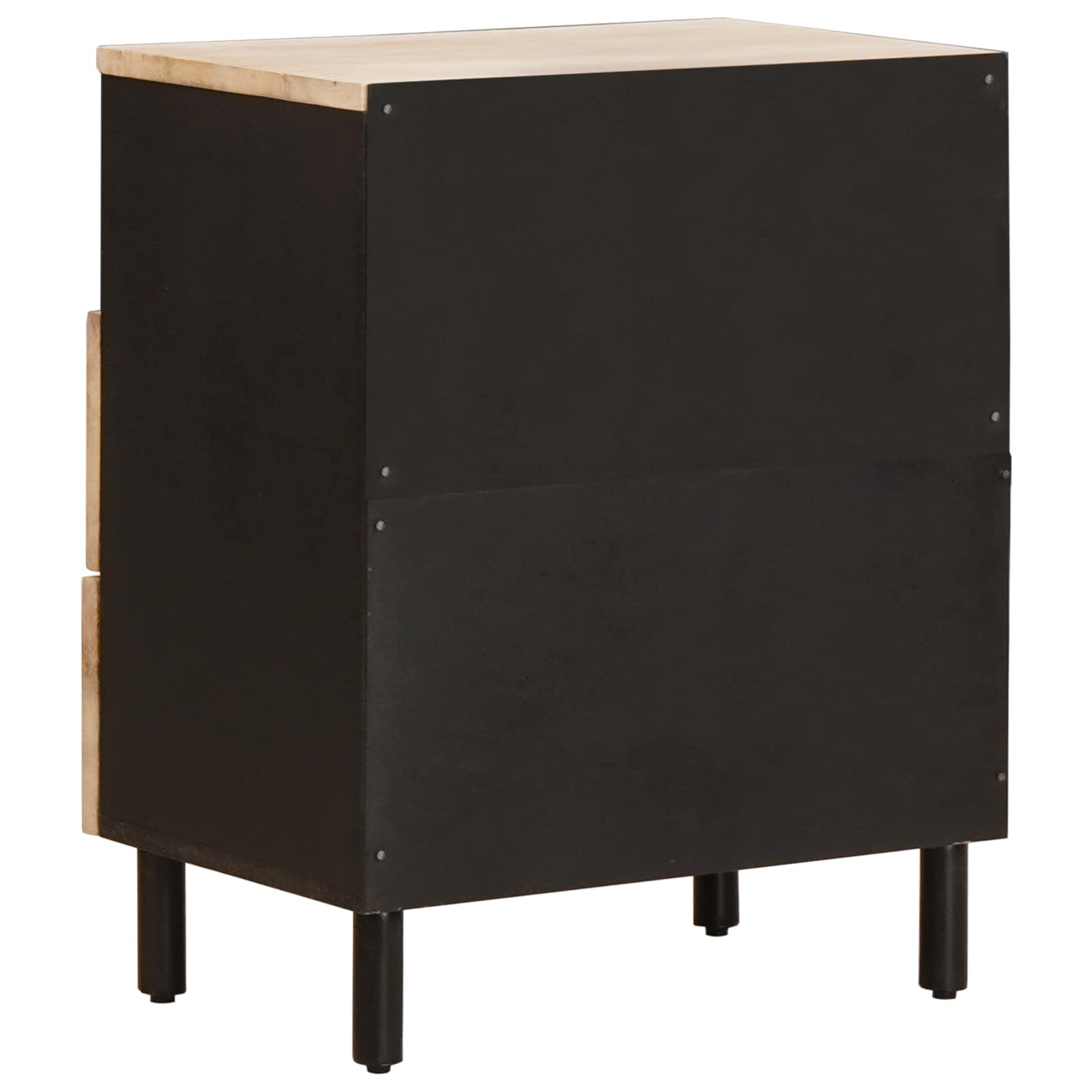 Armadio da Notte Bianco 50 x 33 x 60 cm Legno di mango massello