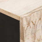 Armadio da Notte Bianco 50 x 33 x 60 cm Legno di mango massello