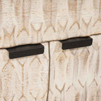 Armadio da Notte Bianco 50 x 33 x 60 cm Legno di mango massello