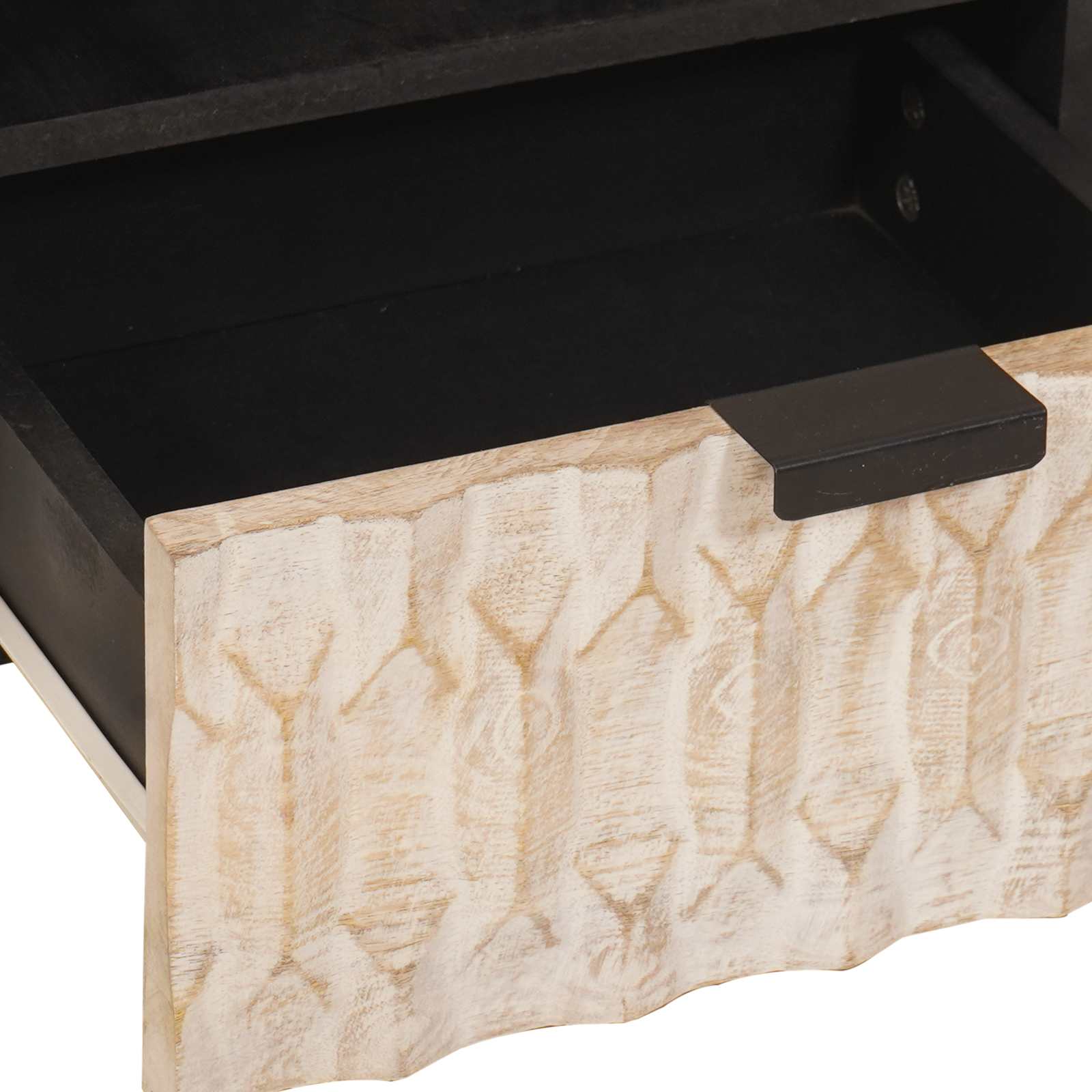 Tavolino da salotto con cassetto Bianco 80 x 54 x 40 cm