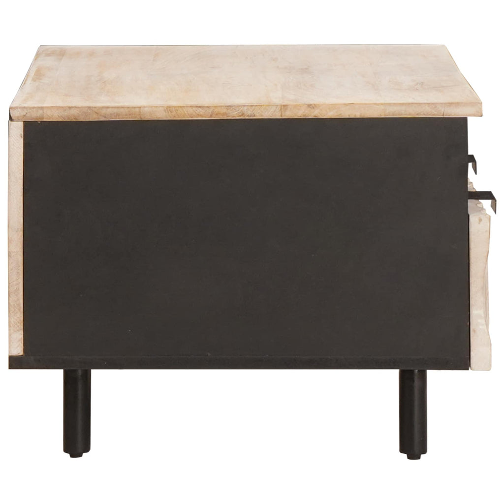 Tavolino da salotto con cassetto Bianco 80 x 54 x 40 cm