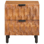 Armadio da Notte con cassetto 2 pcs Marrone 40 x 33 x 46 cm