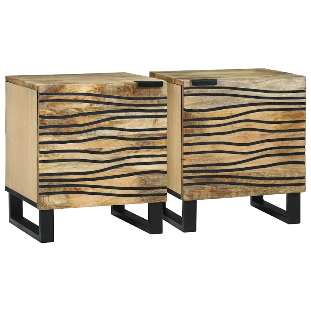 Armadio da Notte 2 pcs Naturale 40 x 33 x 46 cm