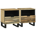 Armadio da Notte 2 pcs Naturale 40 x 33 x 46 cm