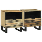 Armadio da Notte 2 pcs Naturale 40 x 33 x 46 cm
