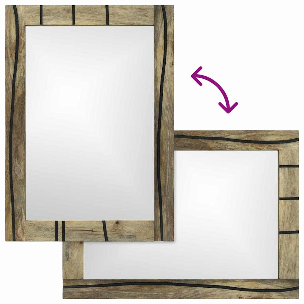 Specchio da bagno Rettangolare Naturale 50 x 2,5 x 70 cm