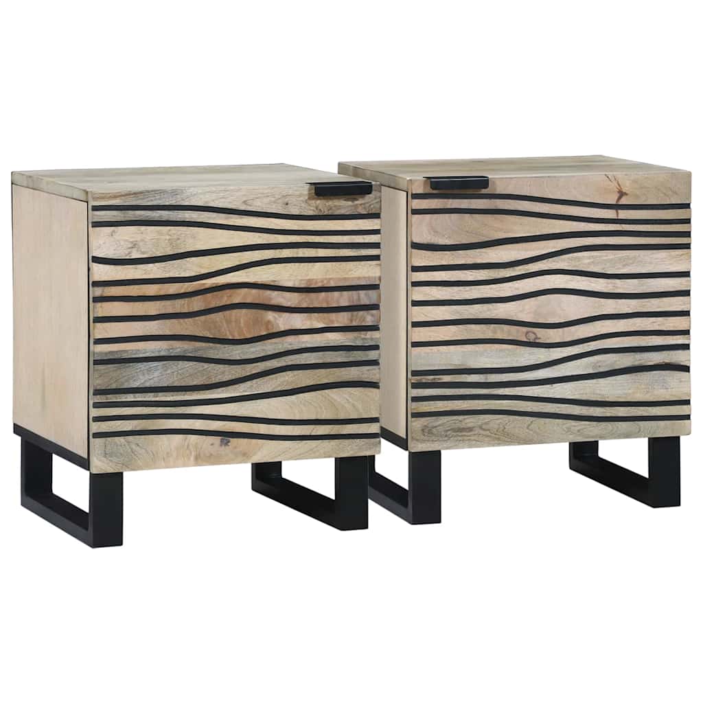 Armadio da Notte 2 pcs Bianco 40 x 33 x 46 cm