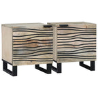 Armadio da Notte 2 pcs Bianco 40 x 33 x 46 cm
