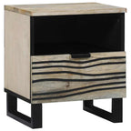 Armadio da Notte 2 pcs Bianco 40 x 33 x 46 cm